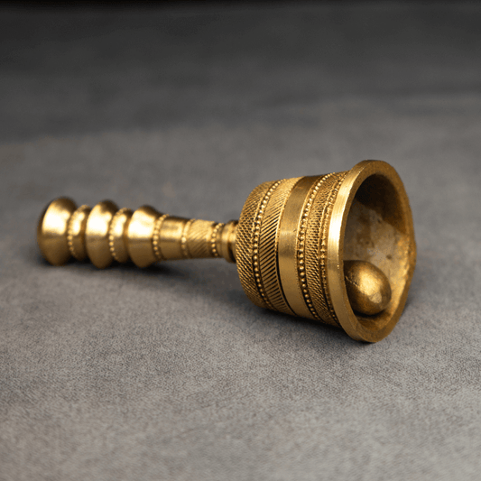 Handcrafted Brass Pooja Bell with Unique Design – Special Design Temple Bell