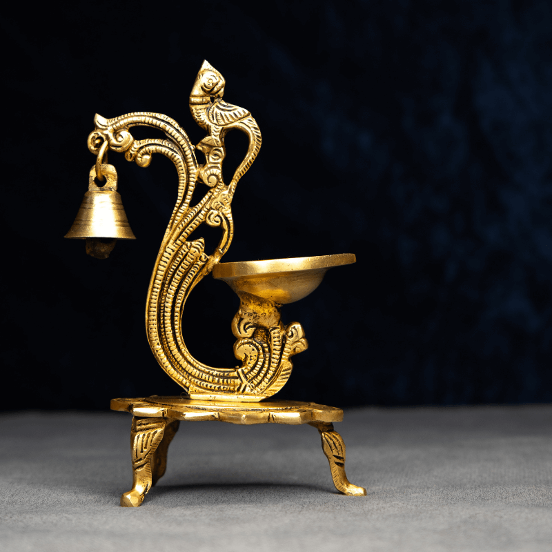 Handcrafted Brass Deepak with 3 Legs – Tripod Traditional Diya