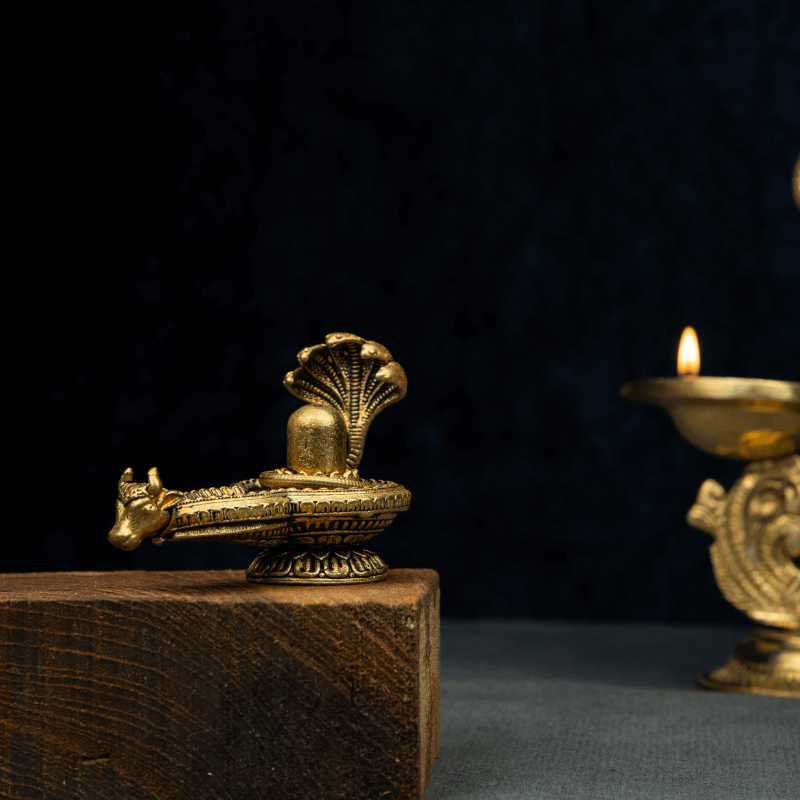 Elite Brass Shivling with Panchmukhi Naag – Powerful Shiva Symbol