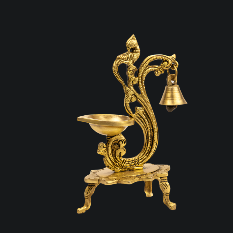 Handcrafted Brass Deepak with 3 Legs – Tripod Traditional Diya