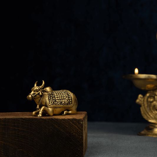 Elite Brass Nandi Statue – Sacred Bull of Lord Shiva