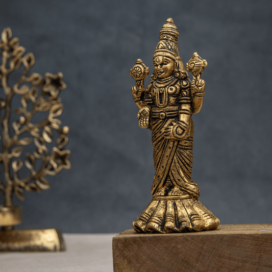 Handcrafted Brass Balaji on Designer Base – Lord Venkateswara Sculpture
