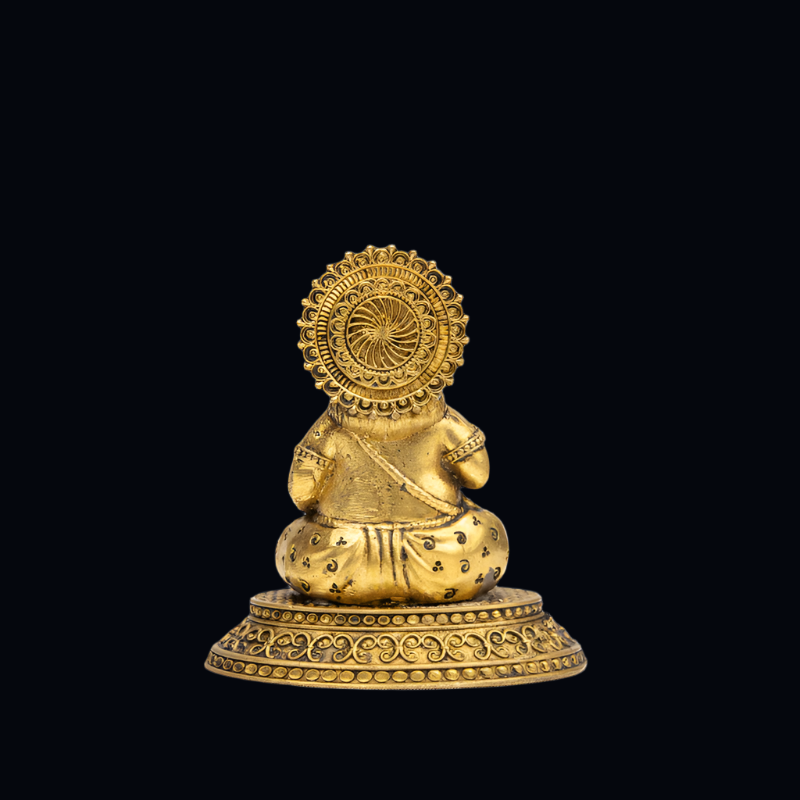Elite Brass Kuber Idol with Special Design Circular Base – Wealth God Statue for Pooja