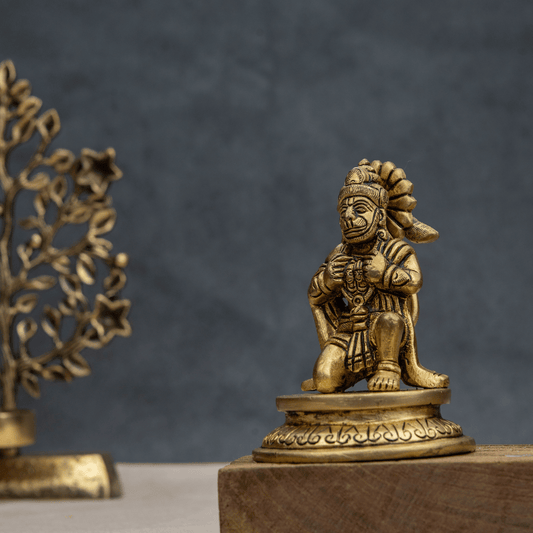 Handcrafted Brass Hanuman Ripping His Heart – Hanuman for Strength and Devotion