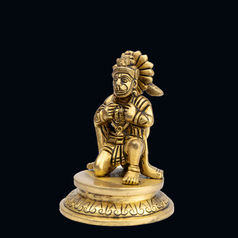 Handcrafted Brass Hanuman Ripping His Heart – Hanuman for Strength and Devotion