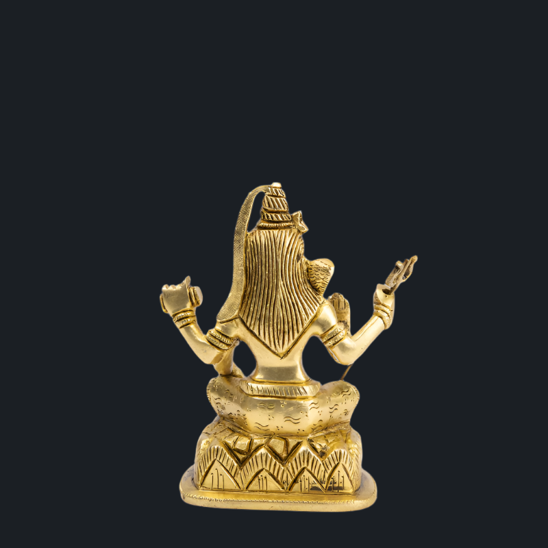 Handcrafted Brass Shiva on Simple Design Base – Mahadev for Spiritual Power