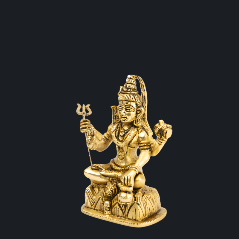 Handcrafted Brass Shiva on Simple Design Base – Mahadev for Spiritual Power