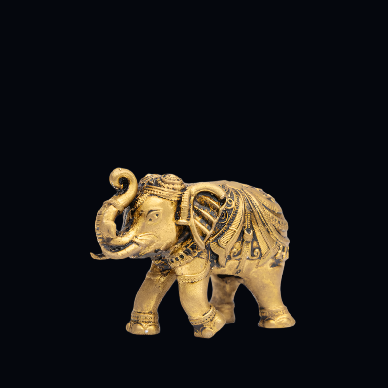 Elite Brass Elephant Small Figurine – Symbol of Strength and Wisdom