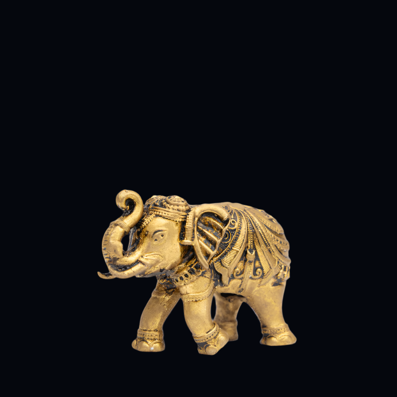 Elite Brass Elephant Small Figurine – Symbol of Strength and Wisdom