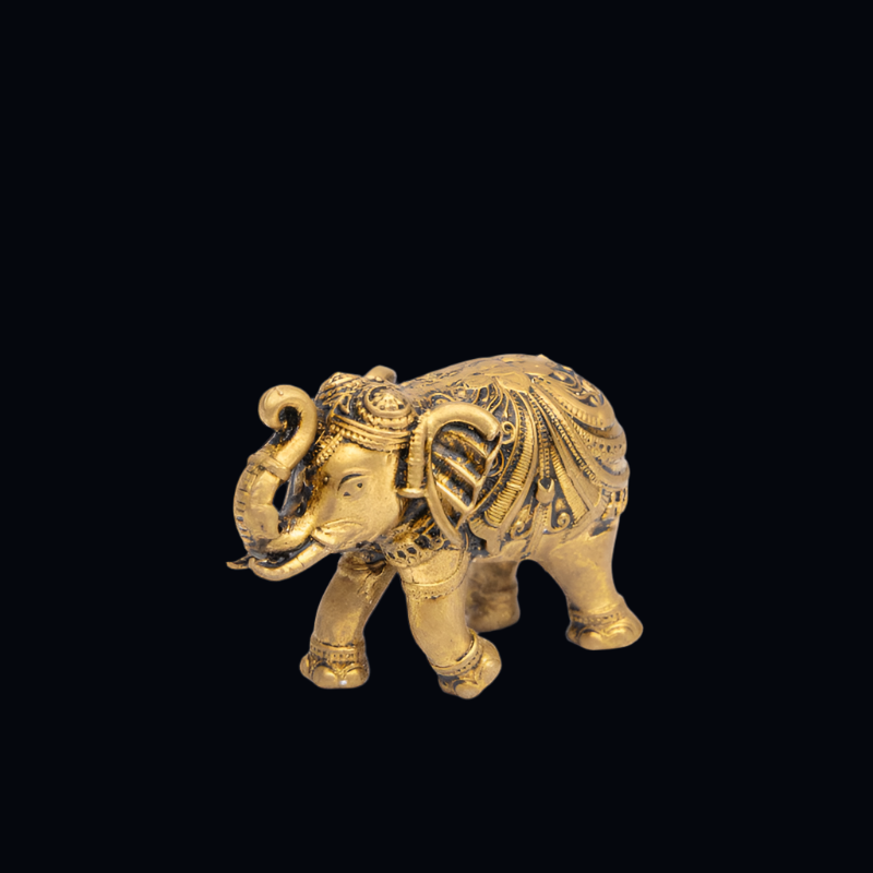 Elite Brass Elephant Small Figurine – Symbol of Strength and Wisdom