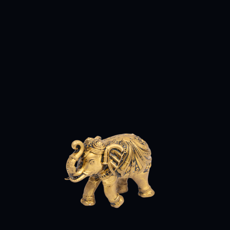 Elite Brass Elephant Small Figurine – Symbol of Strength and Wisdom