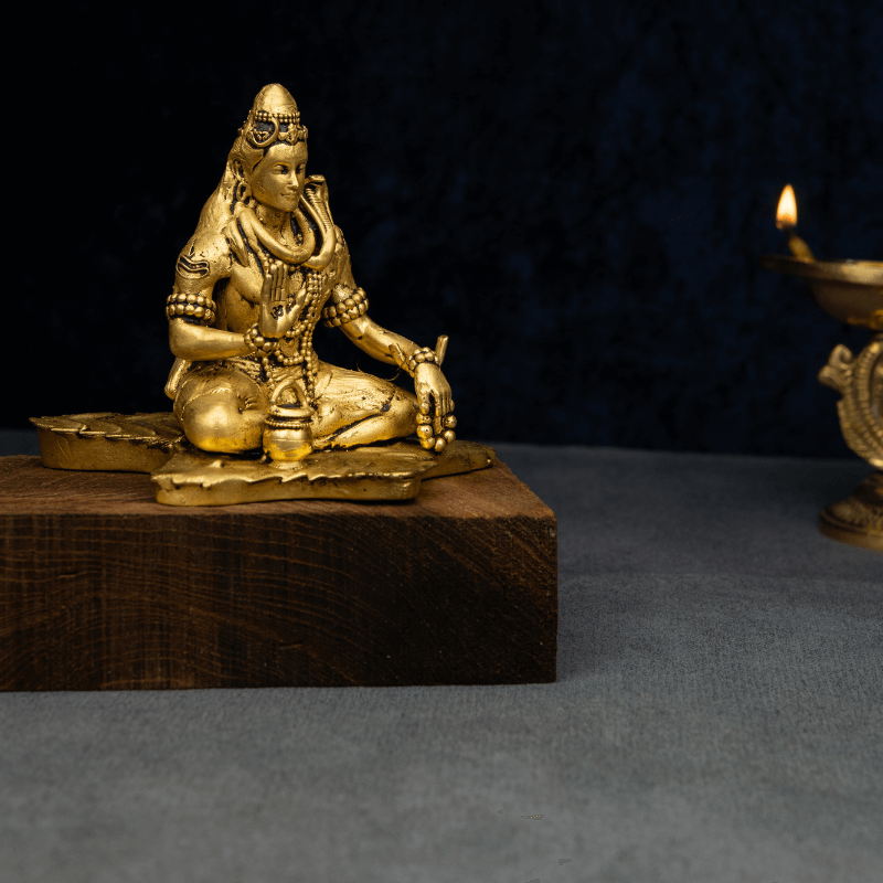 Elite Brass Shiv Samadhi (Dhyan Sitting Position) – Lord Shiva in Dhyan Meditation Posture