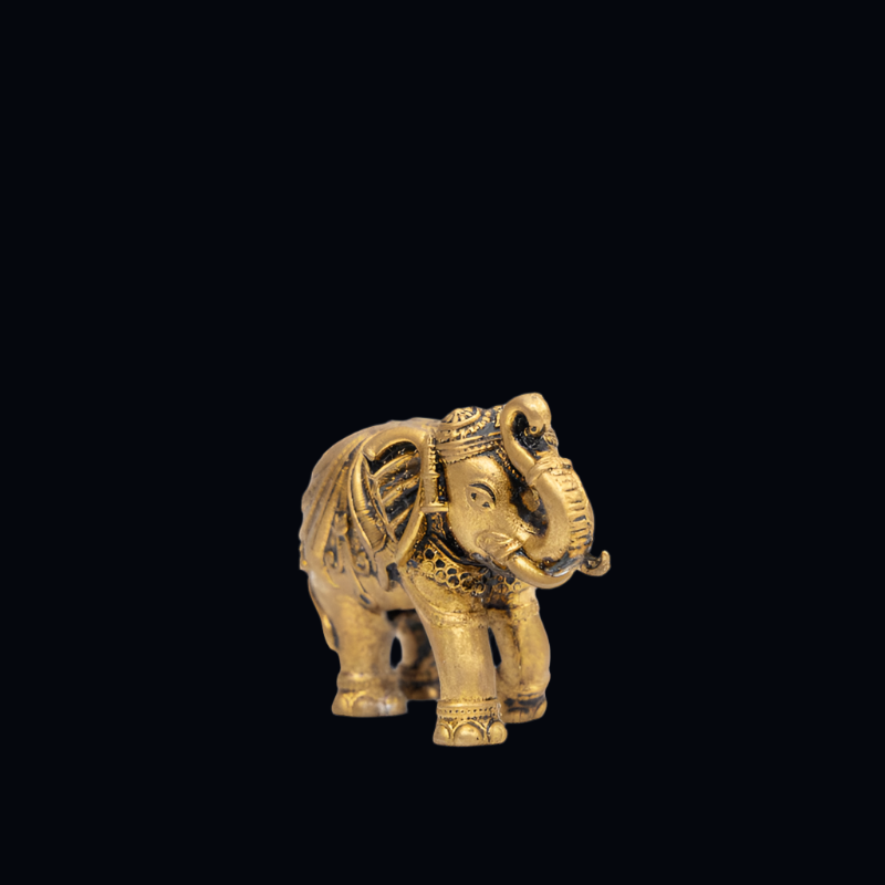 Elite Brass Elephant Small Figurine – Symbol of Strength and Wisdom