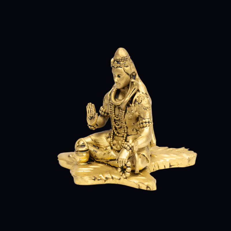 Elite Brass Shiv Samadhi (Dhyan Sitting Position) – Lord Shiva in Dhyan Meditation Posture