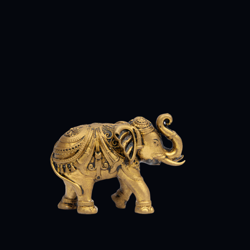 Elite Brass Elephant Small Figurine – Symbol of Strength and Wisdom