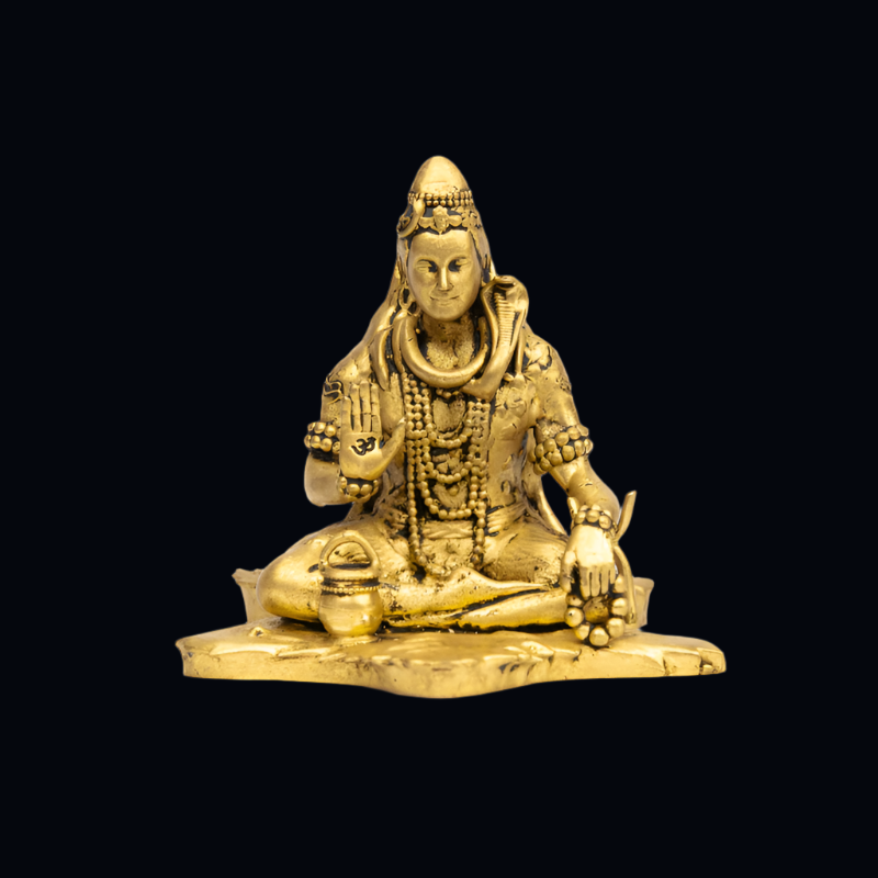 Elite Brass Shiv Samadhi (Dhyan Sitting Position) – Lord Shiva in Dhyan Meditation Posture